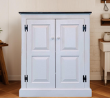 Amish Handmade Pure White Pantry Cabinet - Kitchen Multipurpose Cabinet - Farmhouse - Cupboard - Storage - Rustic - Case Goods - Home Decor