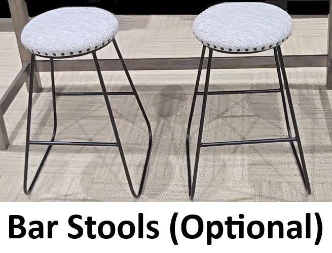 Amish Handmade Table Set with Bar Stools - Home Décor - Farmhouse Furniture - Primitive - Living Room - Organizer - Drawer - Case Goods