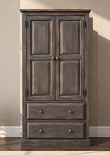 Amish Handmade Wardrobe Cabinet - Large Cabinet with Hanging Rod - Multipurpose Cabinet - With Drawers - Rustic Farmhouse Storage Home Decor