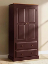 Amish Handmade Wardrobe Cabinet - Large Cabinet with Hanging Rod - Multipurpose Cabinet - With Drawers - Rustic Farmhouse Storage Home Decor