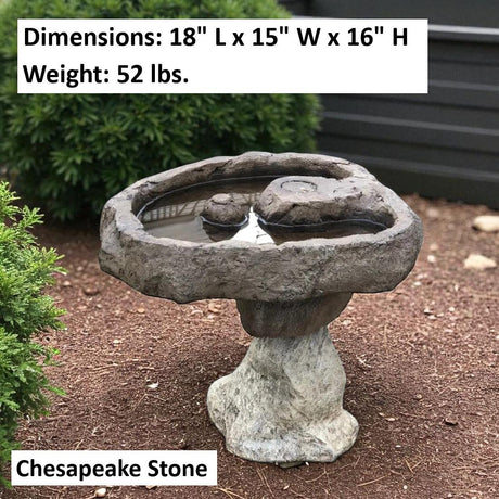 Birdbath - Watering Dish - Garden Décor - Handmade - Patio - Gift - Garden Accent - Natural - Bird Lovers - Outdoors - Birdwatch