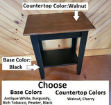 End table - Amish Furniture - Home - Nightstand - Furniture - Amish Handmade- Nightstand - Fireplace - Bathroom Cabinet - Country Decor