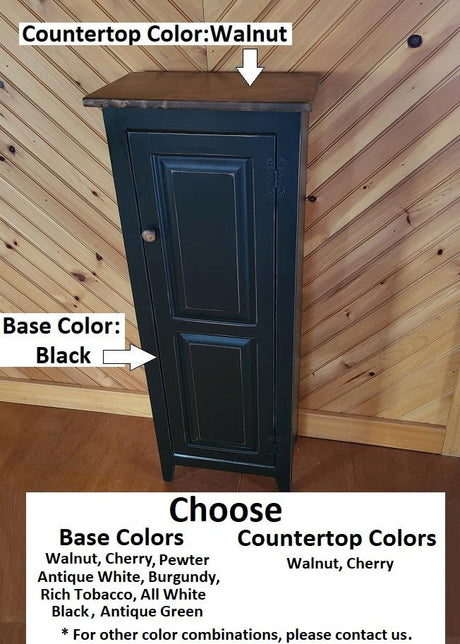 Pantry Cabinet - Amish Furniture - Farmhouse Jelly Cabinet - Kitchen - Rustic Chimney Cabinet - Home Décor- Amish Handmade - Rustic Cupboard