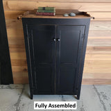 Amish Handmade Pine Cabinet: Rustic Bordered Countertop, Farmhouse Furniture