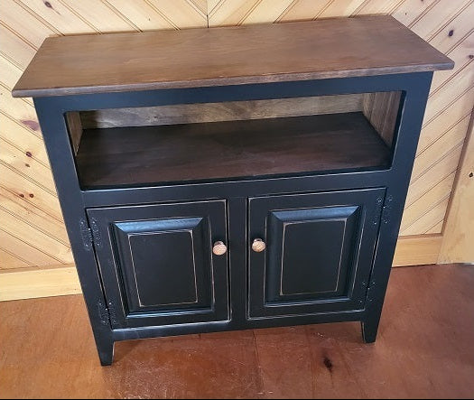 2 Door Cabinet - Amish Furniture - TV Stand - Primitive - Storage - TV Cabinet - Amish Handmade - Multipurpose Cabinet - Rustic - Case Goods