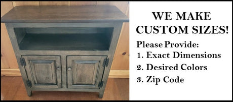 2 Door Cabinet - Amish Furniture - TV Stand - Primitive - Storage - TV Cabinet - Amish Handmade - Multipurpose Cabinet - Rustic - Case Goods