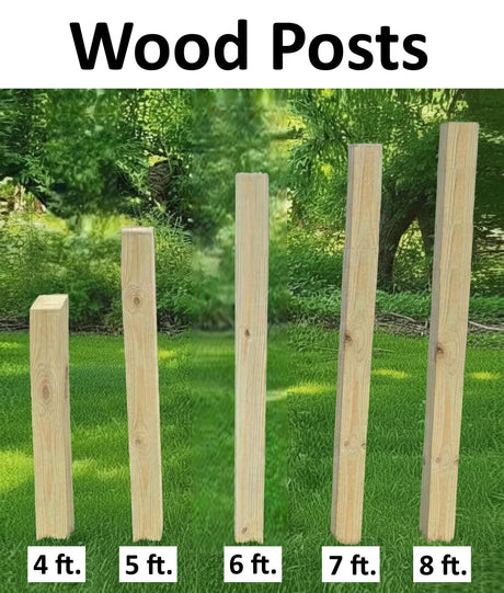 Amish Handmade Post 4,5,6,7,8 ft. For Birdhouses and Bird Feeders, Vinyl Post With Inner Wooden Post, Durable Yellow Pine, Bird Lovers, Home