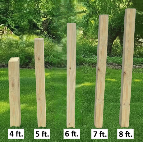 Amish Handmade Post 4,5,6,7,8 ft. For Birdhouses and Bird Feeders, Vinyl Post With Inner Wooden Post, Durable Yellow Pine, Bird Lovers, Home - Posts
