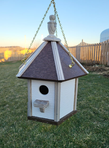 Gazebo Country Hanging Bird House Amish Handmade Style 1 Nesting Compartment