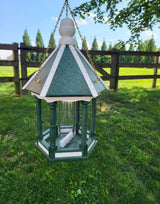 Hanging Bird Feeder - Poly Lumber - Amish Handmade - Weather Resistant - Premium Feeding Tube - Bird Feeder For Outdoors