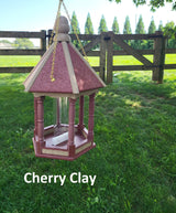 Hanging Bird Feeder - Poly Lumber - Amish Handmade - Weather Resistant - Premium Feeding Tube - Bird Feeder For Outdoors