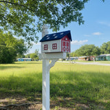 Amish Handmade Mailbox Independence Day Special! 250th Anniversary Mailbox with Post Barn Style Mailbox Poly American Flag Mailbox Primitive