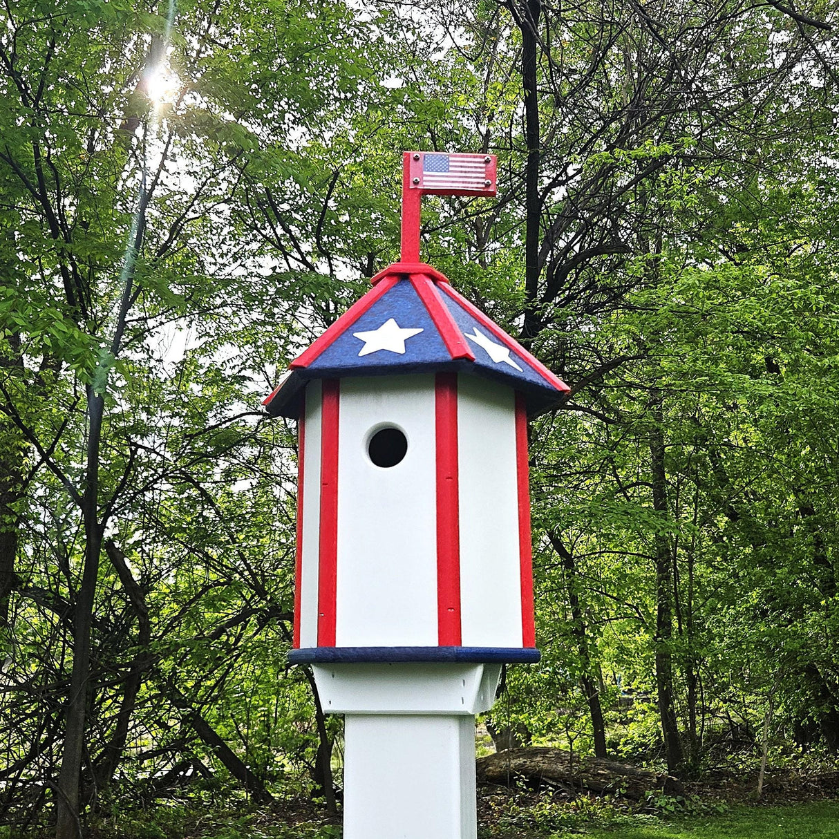 Amish Handmade Birdhouse, Bird Feeder, Independence Day Special! 250th Anniversary, Maintenance Gifts for Bird Lovers Bird Houses Yard