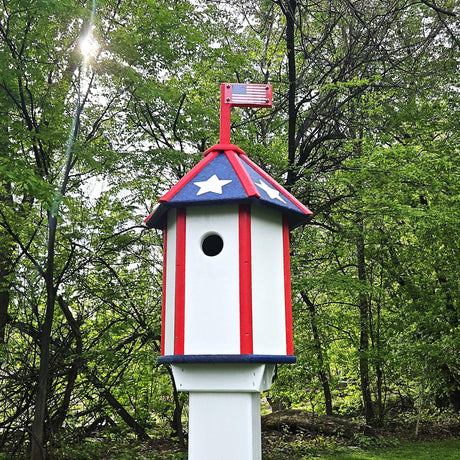 Amish Handmade Birdhouse, Bird Feeder, Independence Day Special! 250th Anniversary, Maintenance Gifts for Bird Lovers Bird Houses Yard