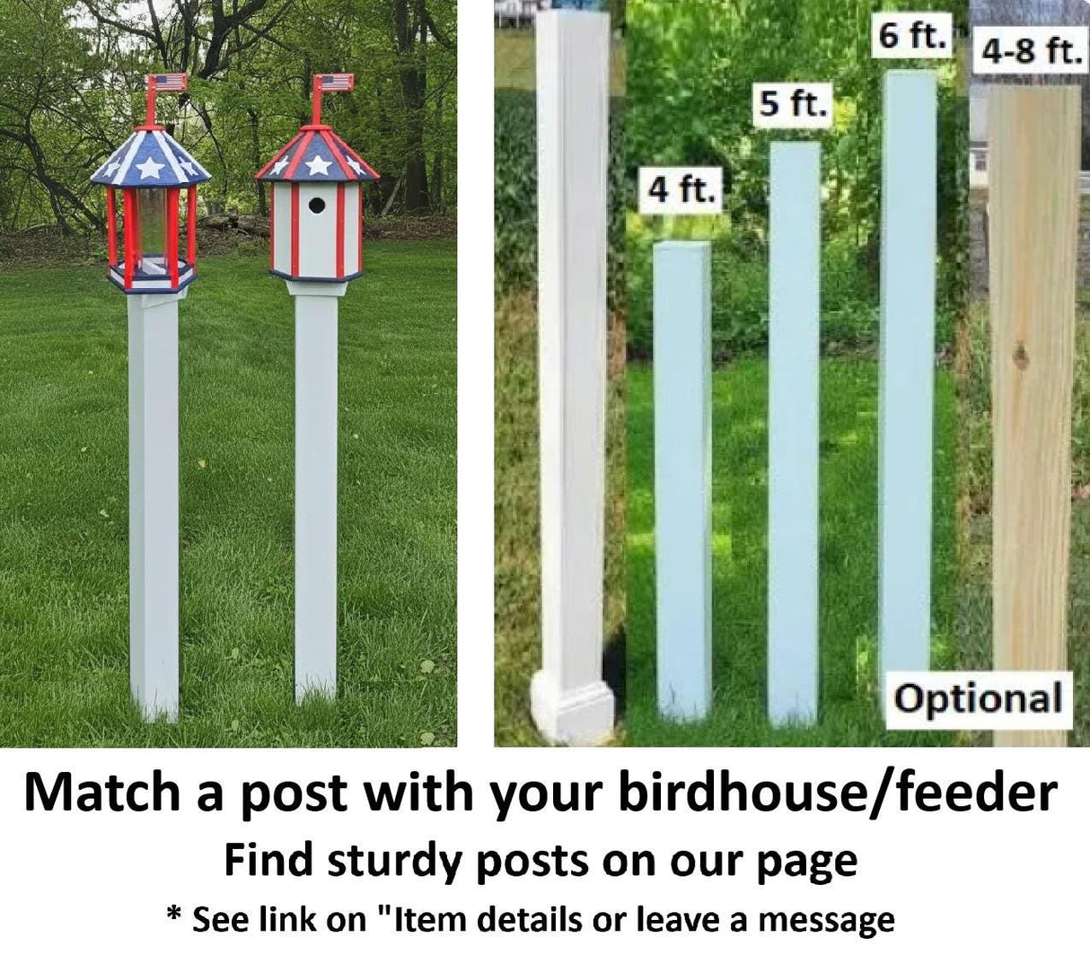 Amish Handmade Birdhouse, Bird Feeder, Independence Day Special! 250th Anniversary, Maintenance Gifts for Bird Lovers Bird Houses Yard