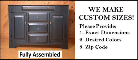Kitchen Island - Amish Handmade - Multipurpose Cabinet - Primitive - Storage - Kitchen Cabinet - Rustic- Case Goods - Home - Fully Assembled