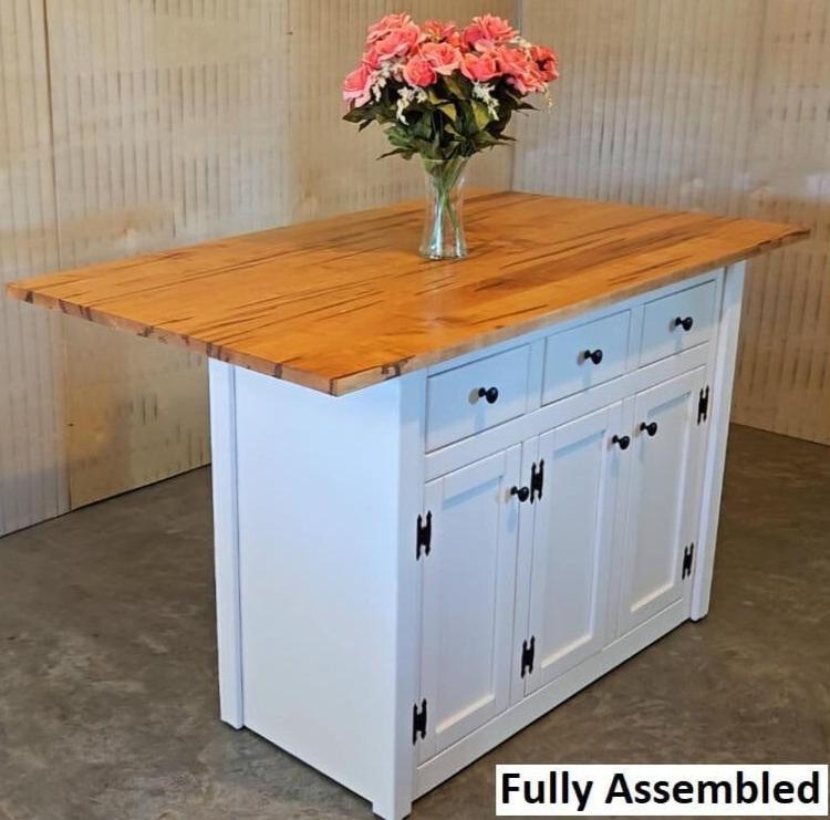 Kitchen island, Amish handmade, kitchen furniture, kitchen storage, cabinet, home furniture, three drawer cabinet,