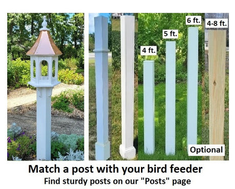 Bird Feeder Copper Roof Large Gazebo - Free Shipping - Handmade Vinyl PVC Weather Resistant