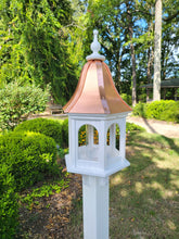 Load image into Gallery viewer, Bird Feeder Copper Roof Large, 6 Sided, Bell Shaped Roof, Premium Feeding Tube
