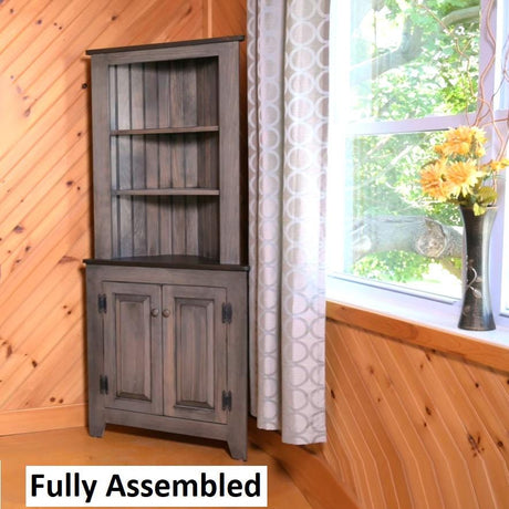 Amish pantry, corner cabinet, large furniture, bookshelf, Amish handmade, books, Primitive, vintage, organizer, cupboard, rustic case goods