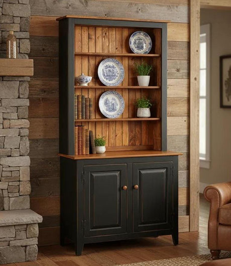 Amish Handmade Bookcase Cabinet - Large Cabinet - Multipurpose Cabinet - Farmhouse -Organizer - Storage - Rustic - Case Goods - Home Decor