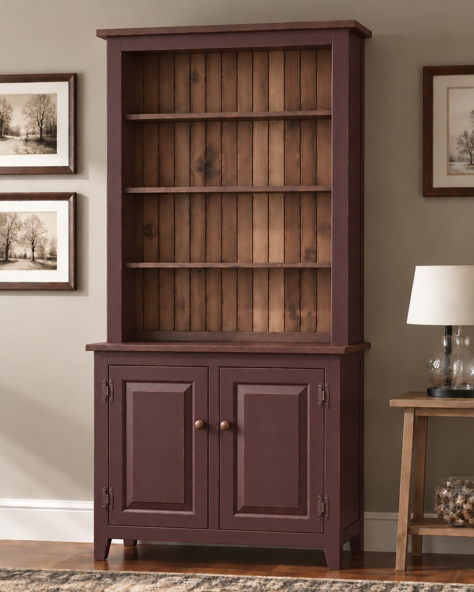Amish Handmade Bookcase Cabinet - Large Cabinet - Multipurpose Cabinet - Farmhouse -Organizer - Storage - Rustic - Case Goods - Home Decor