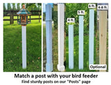 X-Large Bird Feeder - Poly Lumber - Amish Handmade - Weather Resistant - Large Feeding Opening - Easy Mounting on 4"x4" Pole/Post - Home & Living:Outdoor & Gardening:Feeders & Birdhouses:Bird Feeders