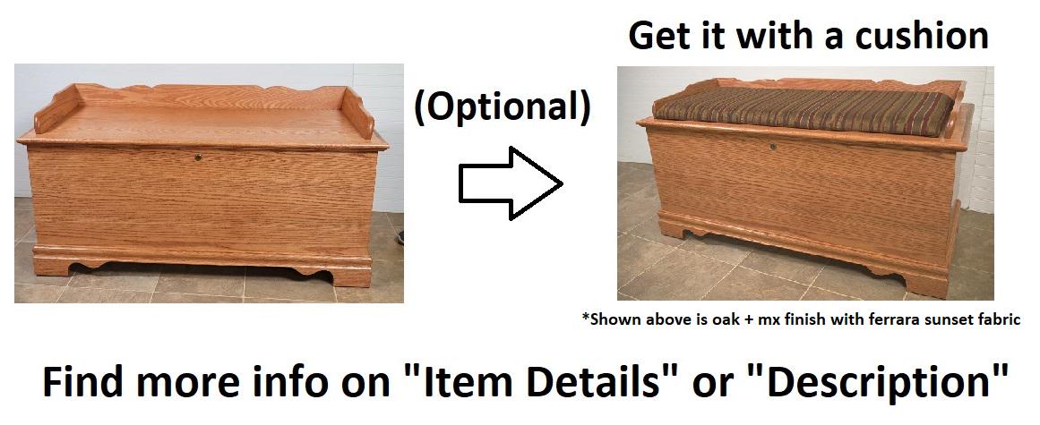 Amish Handmade Trunk - Storage Box - Vintage Chest Box - Rustic - Keepsake Box - Antique - Hope Chest - Cedar Chest - Blanket Chest