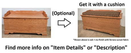 Amish Handmade Trunk - Storage Box - Vintage Chest Box - Rustic - Keepsake Box - Antique - Hope Chest - Cedar Chest - Blanket Chest
