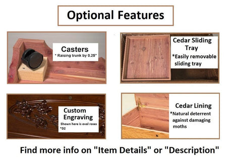 Antique Hope Chest - Amish Handmade Chest - Storage Box - Vintage Trunk Box - Rustic - Keepsake Box - Cedar Chest - Blanket Chest