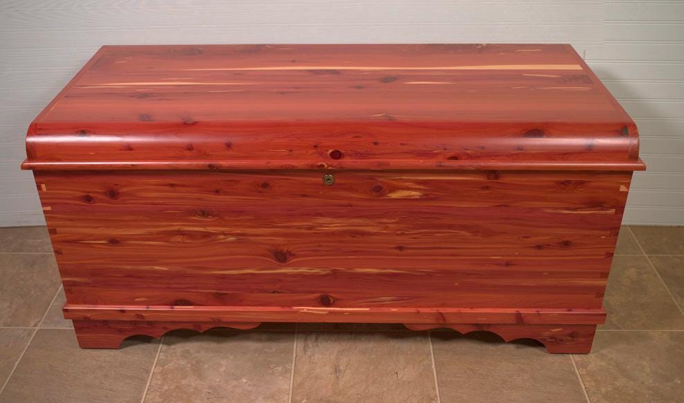 Amish Handmade Chest - Storage Box - Vintage Trunk Box - Rustic - Keepsake Box - Antique - Hope Chest - Cedar Chest - Blanket Chest