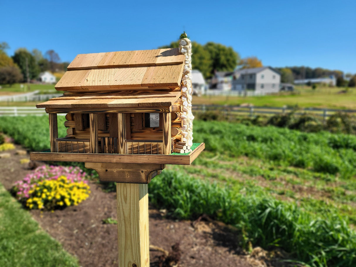 Log Cabin Bird Feeder