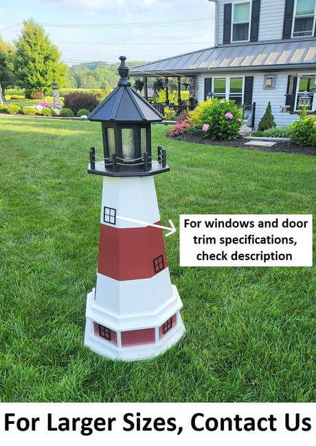 Montauk Lighthouse - Solar - Amish Made - Landmark Replica - Backyard Decor