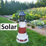 Montauk Lighthouse - Solar - Amish Made - Landmark Replica - Backyard Decor