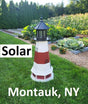 Montauk Lighthouse - Solar - Amish Made - Landmark Replica - Backyard Decor