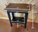 End table - Fully Assembled - Home - Nightstand - Furniture - Amish Handmade- Nightstand - Fireplace - Bathroom Cabinet - Country Decor