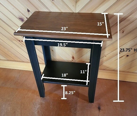 End table - Fully Assembled - Home - Nightstand - Furniture - Amish Handmade- Nightstand - Fireplace - Bathroom Cabinet - Country Decor