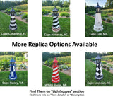 Oak Island Lighthouse - Solar - Amish Made - Landmark Replica - Backyard Decor