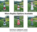 Oak Island Lighthouse - Solar - Amish Made - Landmark Replica - Backyard Decor