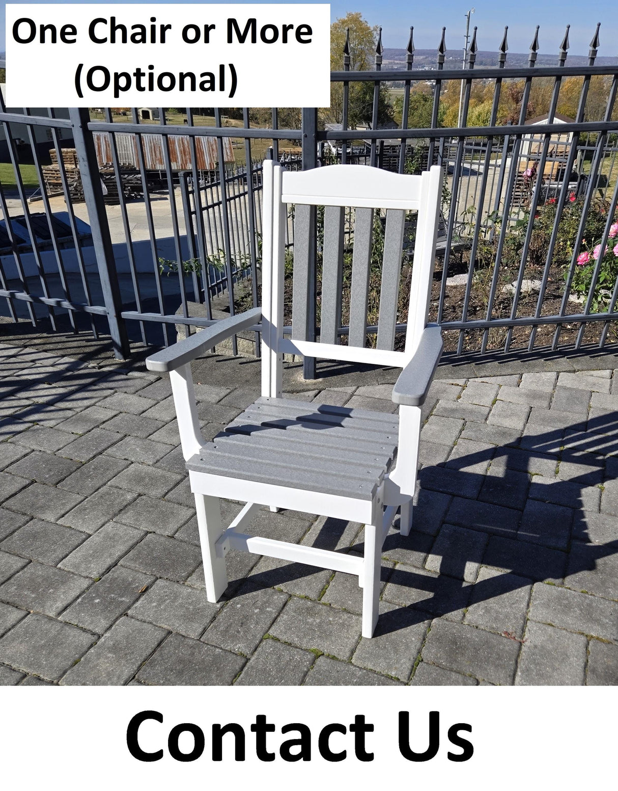 Amish Handmade Patio Set - Chair Set - Poly - Adirondack - Pub Chairs - Outdoor Furniture - Table Set - Dining Table - Outdoors - Backyard