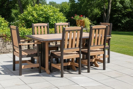 Amish Handmade Outdoor Dining Table Set - Patio Set - Chairs and Table - Adirondack - Backyard - Patio Chair Set - Furniture Set - Outdoor - Outdoor Furniture
