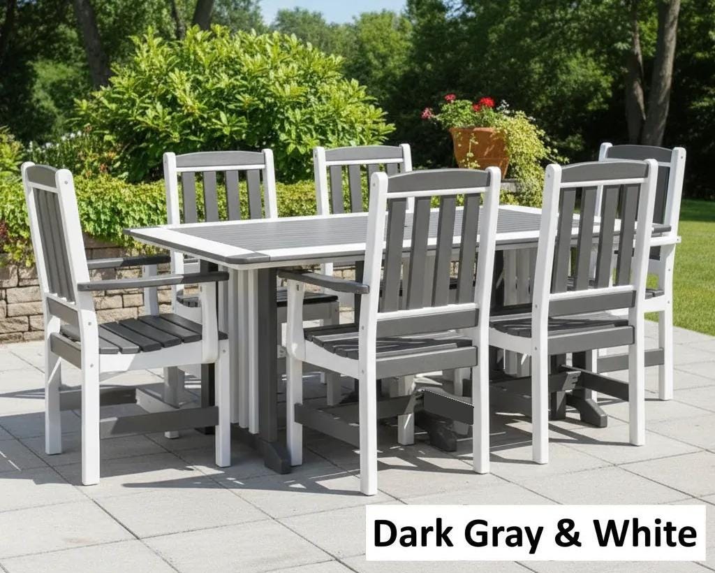 Amish Handmade Outdoor Furniture Set - Patio Chair Set - Outdoor Seating - Chairs and Table - Adirondack - Backyard - Furniture Set - Oasis