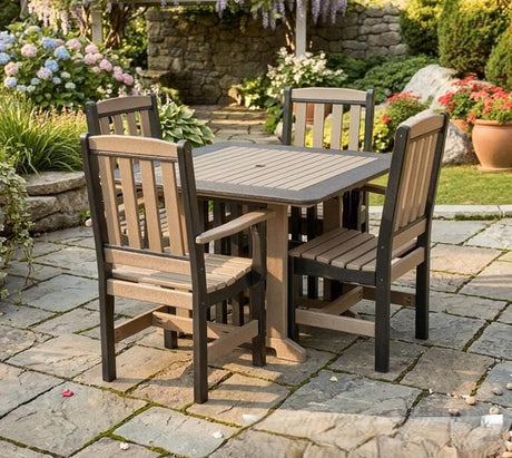 Amish Handmade Outdoor Dining Table Set - Patio Set - Chairs and Table - Adirondack - Backyard - Patio Chair Set - Furniture Set - Outdoor - Outdoor Furniture