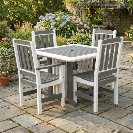 Amish Handmade Outdoor Dining Table Set - Patio Set - Chairs and Table - Adirondack - Backyard - Patio Chair Set - Furniture Set - Outdoor - Outdoor Furniture