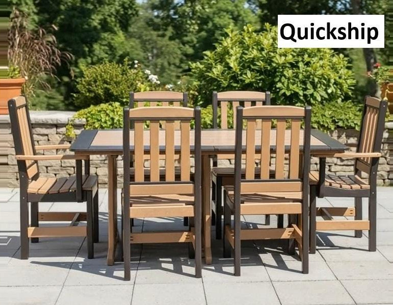 Amish Handmade Outdoor Furniture Set - Patio Chair Set - Outdoor Seating - Chairs and Table - Adirondack - Backyard - Furniture Set - Oasis