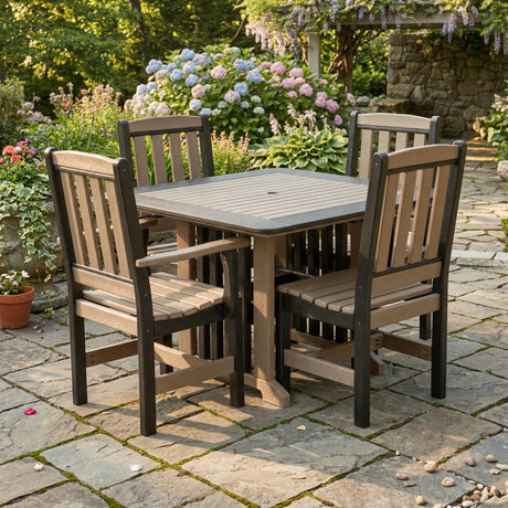 Amish Handmade Outdoor Dining Table Set - Patio Set - Chairs and Table - Adirondack - Backyard - Patio Chair Set - Furniture Set - Outdoor
