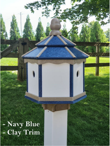 Amish Birdhouse Poly With 3 Nesting Compartments