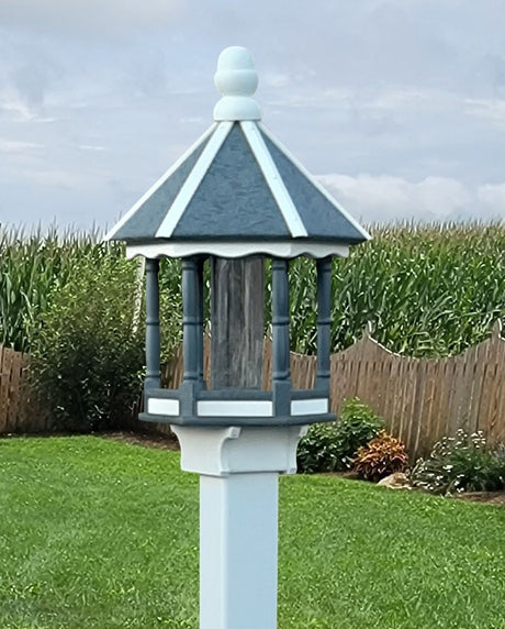 Bird Feeder - Amish Handmade - Poly Lumber Weather Resistant - Premium Feeding Tube - BirdFeeder For Outdoors