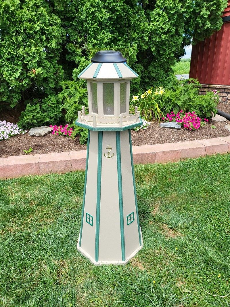 Solar Lighthouse Amish Made  - Poly