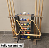 Cue Rack - Billiards - Amish Handmade - Pool Cue Table - Whiskey Barrel - Pool Lovers - Display -Vintage - Stave - Pool - Organizer - Unique